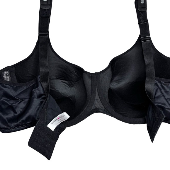 Avenue Black Lace Size 52DD Balconette Bra Underwire Adjustable straps - Picture 8 of 11